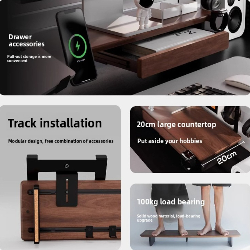 Partition Screen Divider - Z3 Pro アクセサリーモニター メタル収納ボックス モジュラーコンピューターデスクパーティショントレイ 人間工学に基づいたデスクトップオーガナイザー