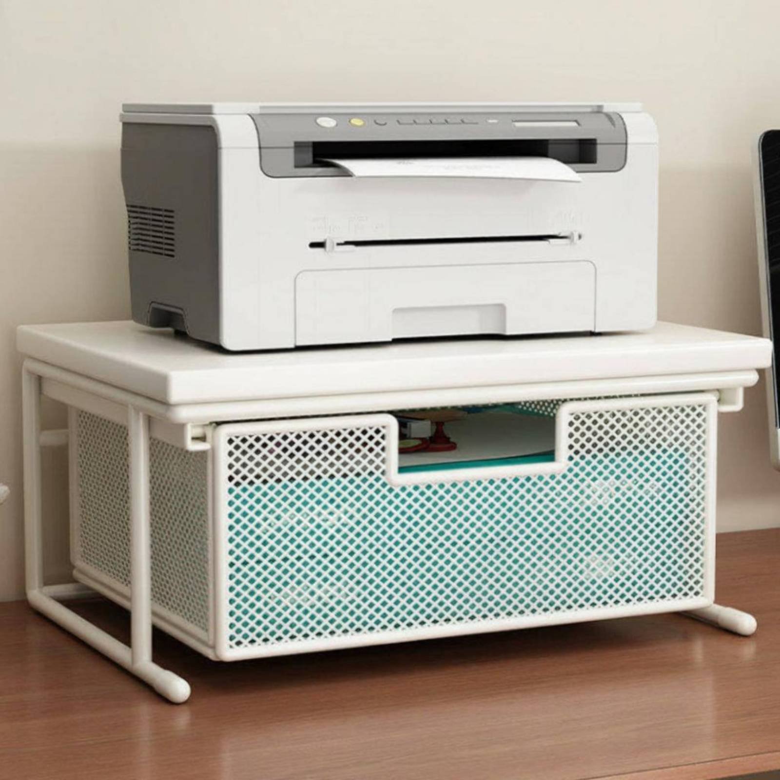 引き出し付きプリンタースタンド 省スペースデスクトッププリン - Printer Stand のレビューと価格