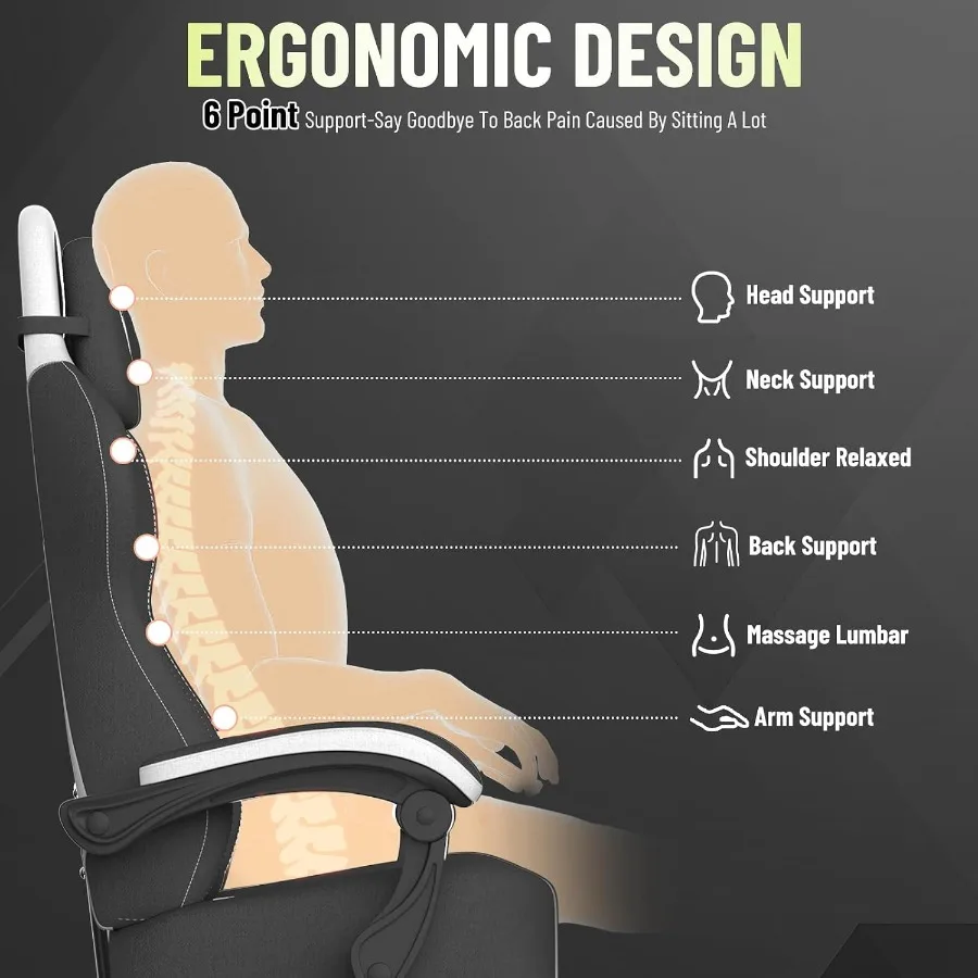 自宅やゲーム用として使える、人間工学に基づいたオフィスチェア - Office Chair Cushion のレビューと価格