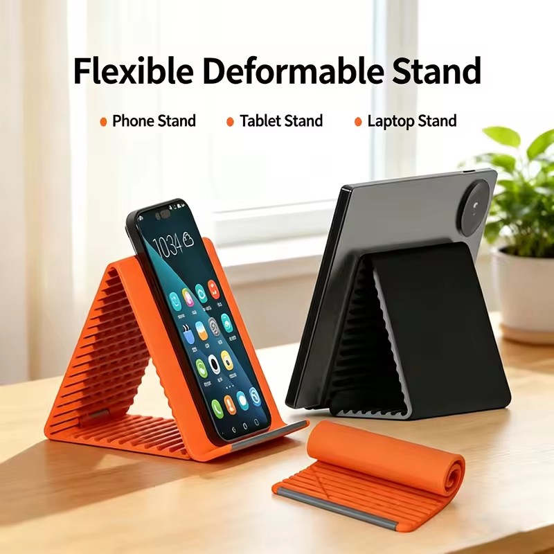 携帯用シリコン製携帯電話ホルダー、自由に曲げられるフレキシブ - Standing Desk のレビューと価格