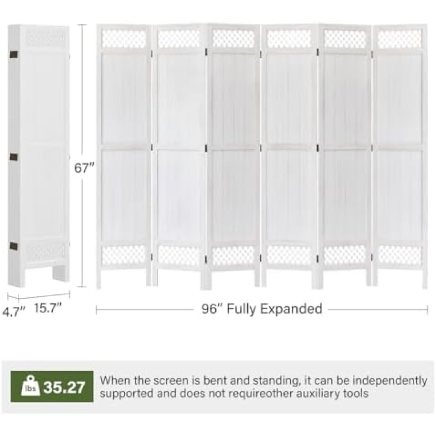 プライバシースクリーンルームディバイダーパネル - 高さ67 - Partition Screen Divider のレビューと価格