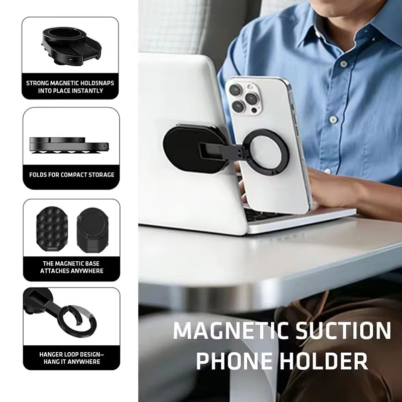3in1マグネット式折りたたみスマホスタンド、360度回転デ - Mobile Pedestal Cabinet のレビューと価格