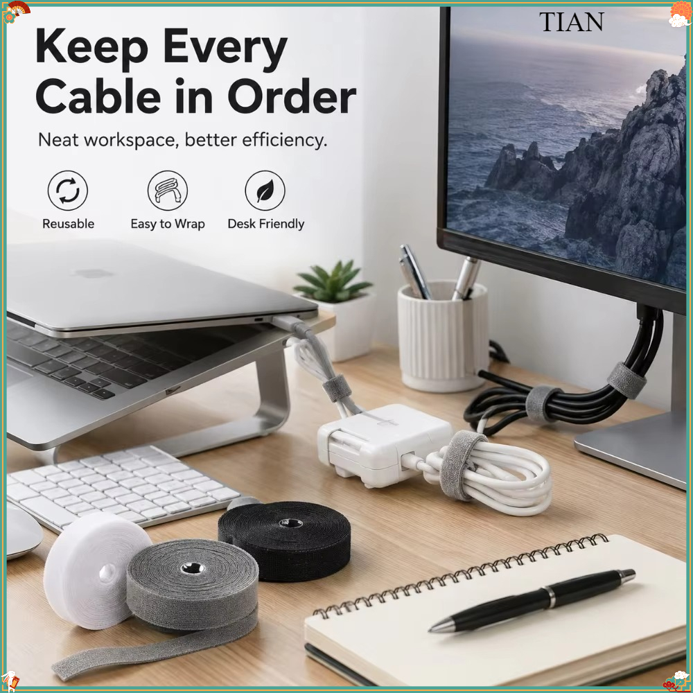1個入り、繰り返し使えるケーブル結束バンド。必要な長さにカッ - Desk Organizer のレビューと価格