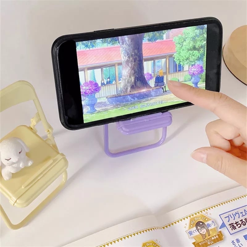 かわいい椅子型スマホスタンド、クリエイティブなデスクオーガナ - Office Stool のレビューと価格