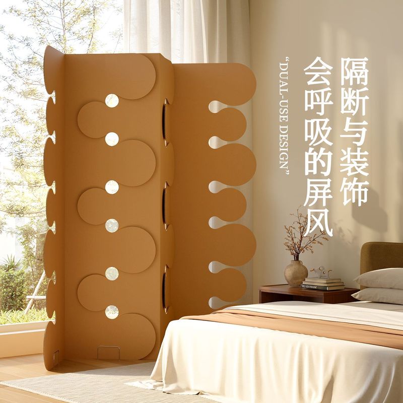 18個のパーツで構成される段ボール製のオフィス用仕切り、屋内 - Partition Screen Divider のレビューと価格