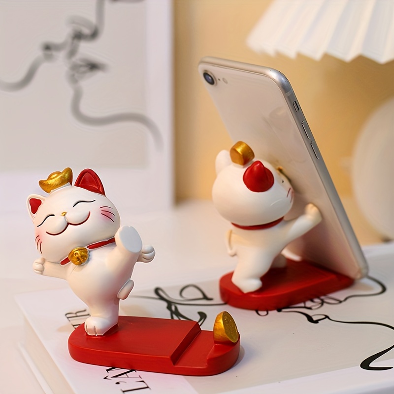 招き猫オフィスキュートキャットスタンド携帯電話タブレットホル - Mobile Pedestal Cabinet のレビューと価格