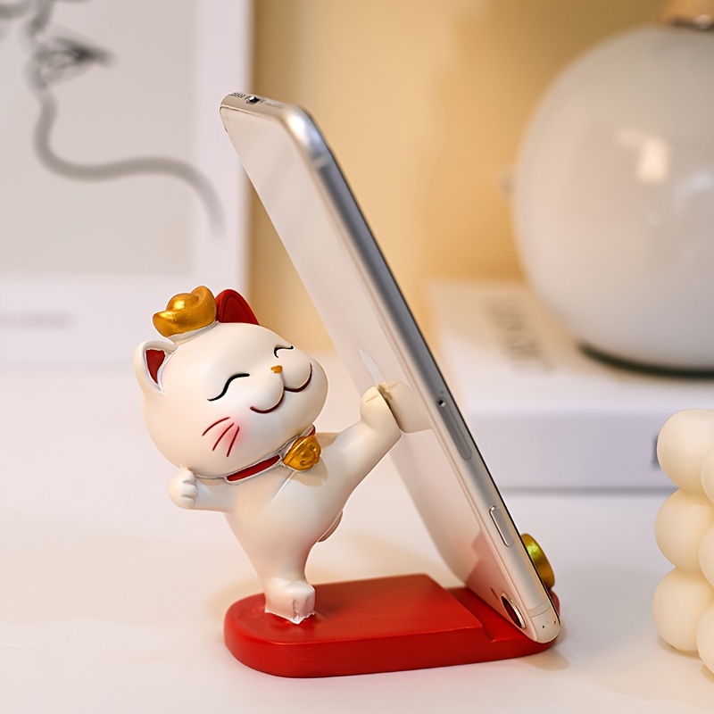 招き猫オフィスキュートキャットスタンド携帯電話タブレットホル - Mobile Pedestal Cabinet のレビューと価格