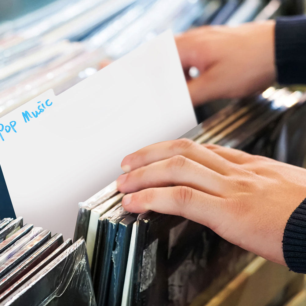 15個入り、ミニマルなデザインのレコード用仕切り。レコード、 - Bookshelf のレビューと価格